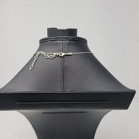 Silver Tone Chain Floating Crystal Rhinestone Washer Opera Necklace Cocktail - Picture 11 of 14